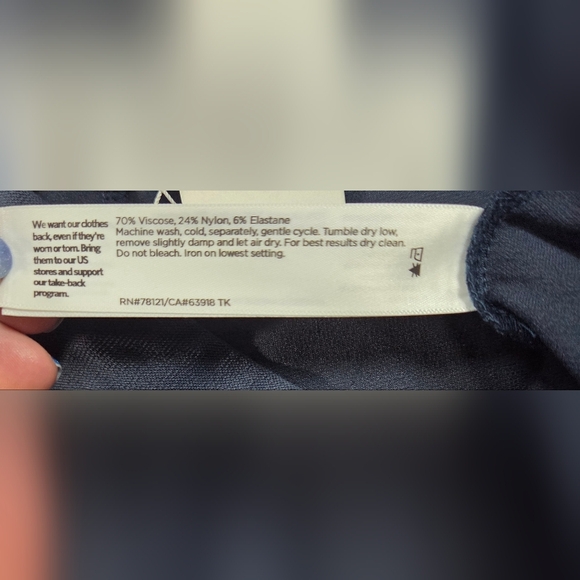 New Eileen Fisher Womens Slim Ankle Crepe Pants Size 2X Made In USA Navy Blue - Picture 10 of 13